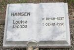 HANSEN Louisa Jacoba 1927-1996