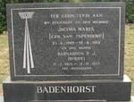 BADENHORST Barnardus P.J. 1905-1977 & Jacoba Maria VAN PAPENDORP 1909-1969