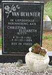 DEVENTER Christina Elizabeth, van 1911-1984
