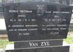 ZYL Petrus Trytsman, van 1912-1975 & Elsie Maria LIEBENBERG 1913-1986