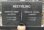 NEETHLING Frederick Jacobus Conradie 1927-1986 & Amarentia VENTER 1930-2004