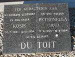 TOIT Kosie, du 1910-1974 & Petronella 1906-1994