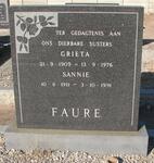 FAURE Grieta 1909-1976 :: FAURE Sannie 1911-1991
