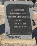 WET Hendrik Christoffel, de 1885-1974