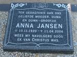 JANSEN Anna 1920-2006