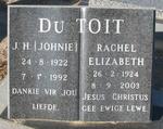 TOIT J.H., du 1922-1992 & Rachel Elizabeth 1924-2003