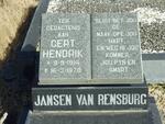 RENSBURG Gert Hendrik, Jansen van 1914-1978