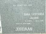 JORDAAN Anna Gertruida Jacoba 1933-1982