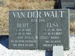 WALT Burt, van der 1926-1988 & Elsa 1922-2007
