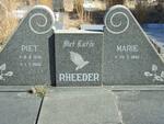 RHEEDER Piet 1938-1989 & Marie 1940-