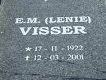 VISSER E.M. 1922-2001