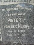 MERWE Pieter F., van der 1910-1955 & Magdalena J. 1909-1988