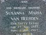 HEERDEN Susanna Maria, van nee LOFTY EATON 1889-1967