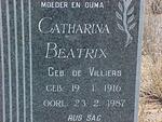 HEERDEN Catharina Beatrix, van nee DE VILLIERS 1916-1987