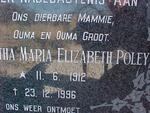 NIEKERK Martha Maria Elizabeth Poley, van 1912-1996