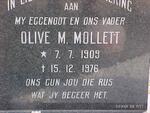 MOLLETT Olive M. 1909-1976
