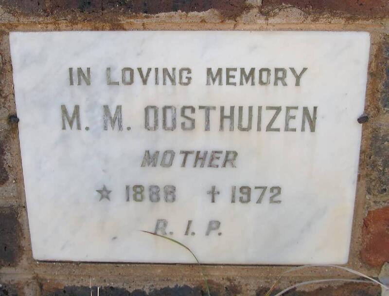 OOSTHUIZEN M.M. 1888-1972