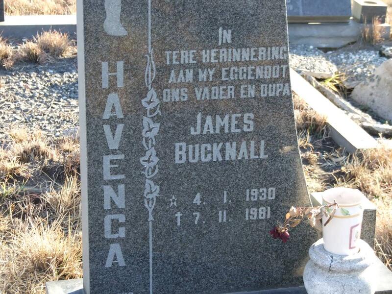 HAVENGA James Bucknall 1930-1981