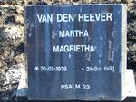 HEEVER Martha Magrietha, van den 1939-1991