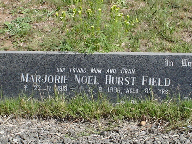 FIELD Marjorie Noel Hurst 1913-1996