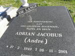 LANGE Adrian Jacobus, de 1949-2001