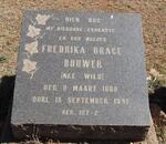 BOUWER Frederika Grace nee WILD 1888-1941