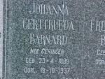 BARNARD Siebert Frederick C. 1885-1950 & Johanna Gerttrueda GERINGER 1888-1937