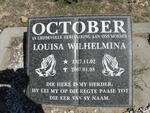 OCTOBER Louisa Wilhelmina 1927-2007