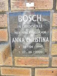 BOSCH Anna Christina 1940-2000