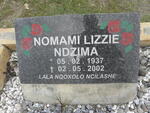 NDZIMA Nomami Lizzie 1937-2002