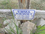KIEWIET Emma 1929-2009