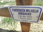 ABRAHAMS Frederick Wilhelm 1927-2011