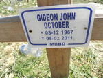 OCTOBER Gideon John 1967-2011