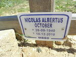 OCTOBER Nicolas Albertus 1940-2010