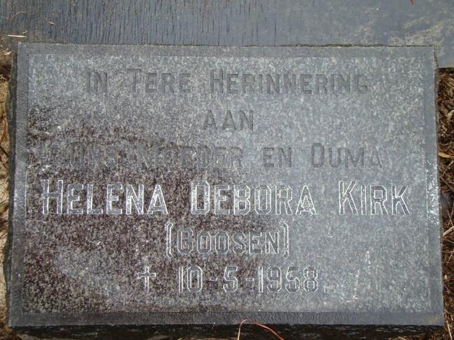 KIRK Helena Debora nee GOOSEN -1958