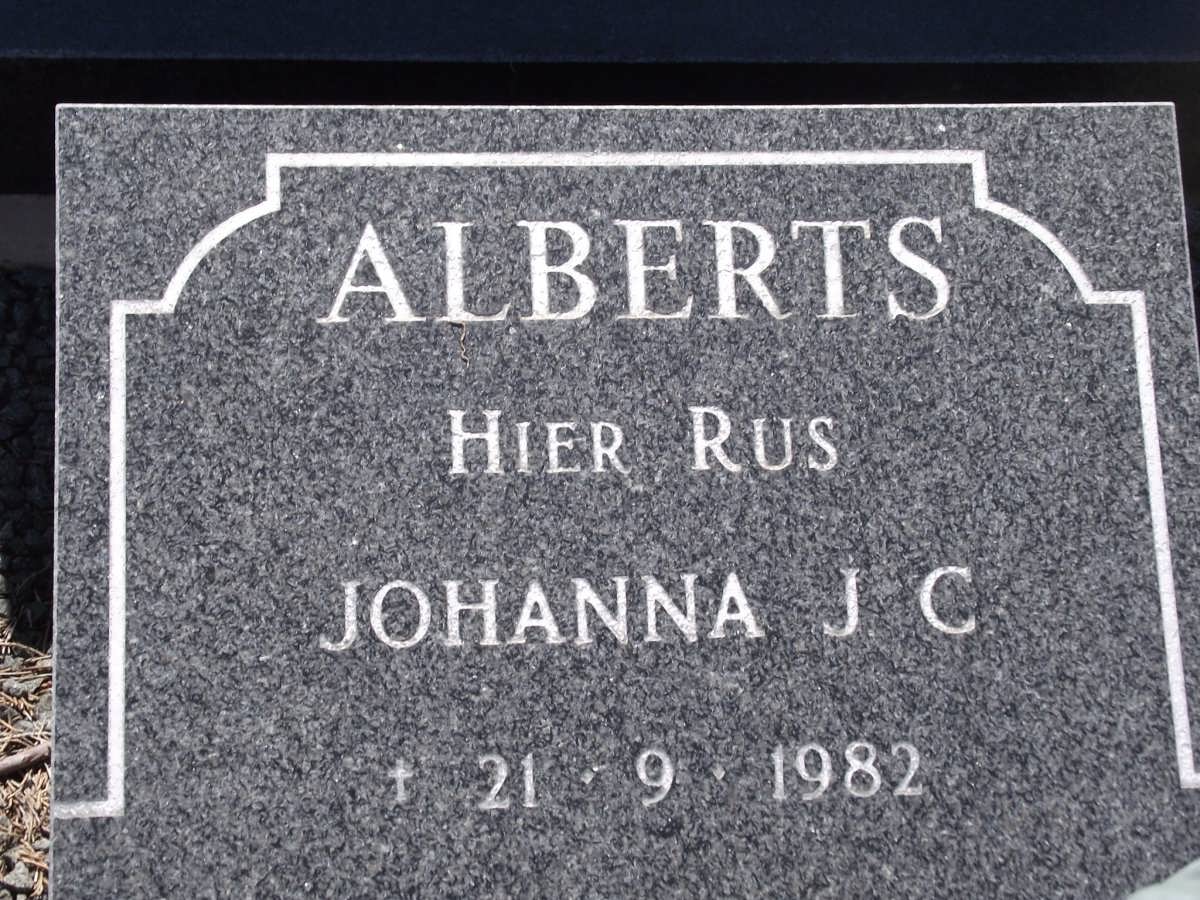 ALBERTS Johanna J.C. -1982