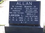 ALLAN Lawson L. 1906-1974 & Molly SLATEM 1917-1981