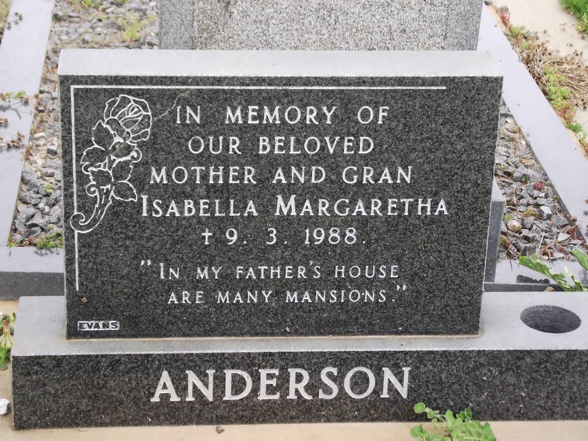 ANDERSON Isabella Margaretha -1988