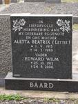 BAARD Edward Wium 1913-2000 & Aletta Beatrix 1915-1989