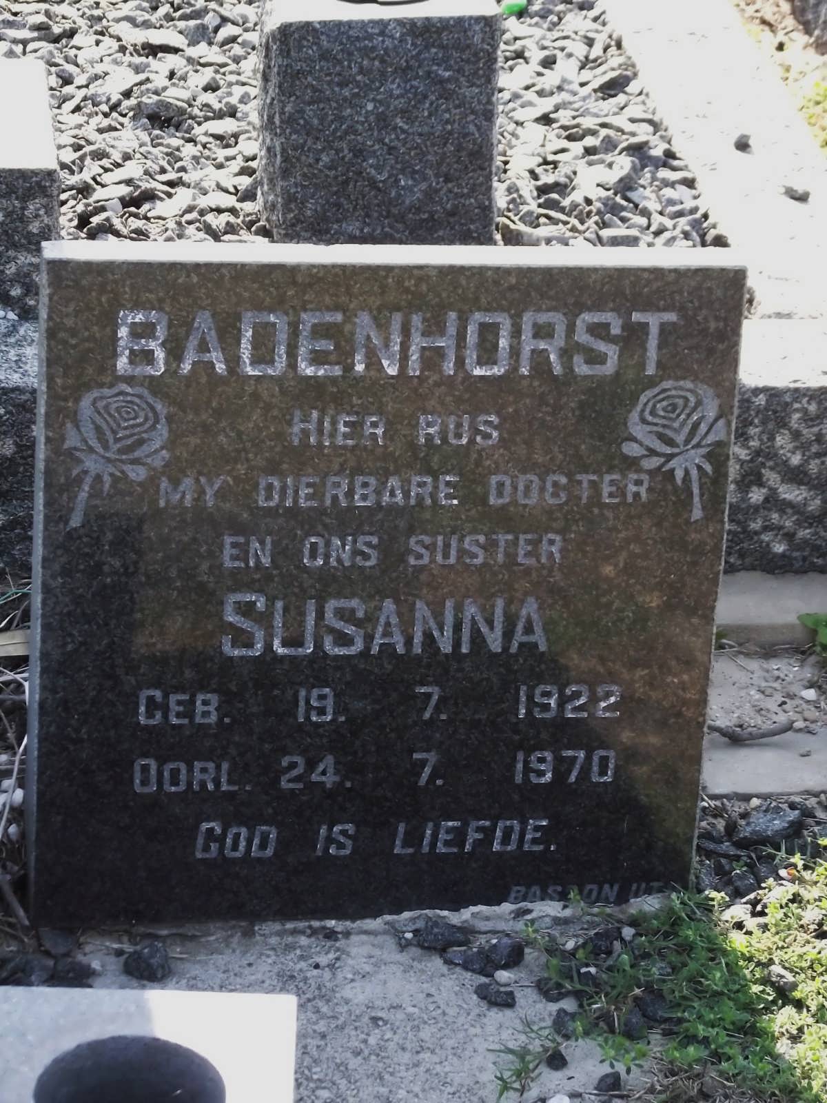 BADENHORST Susanna 1922-1970
