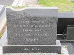 BAKER Sarah Jane 1896-1974