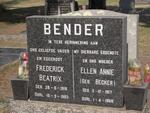 BENDER Frederick Beatrix 1916-1993 & Ellen Annie BECKER 1917-1968