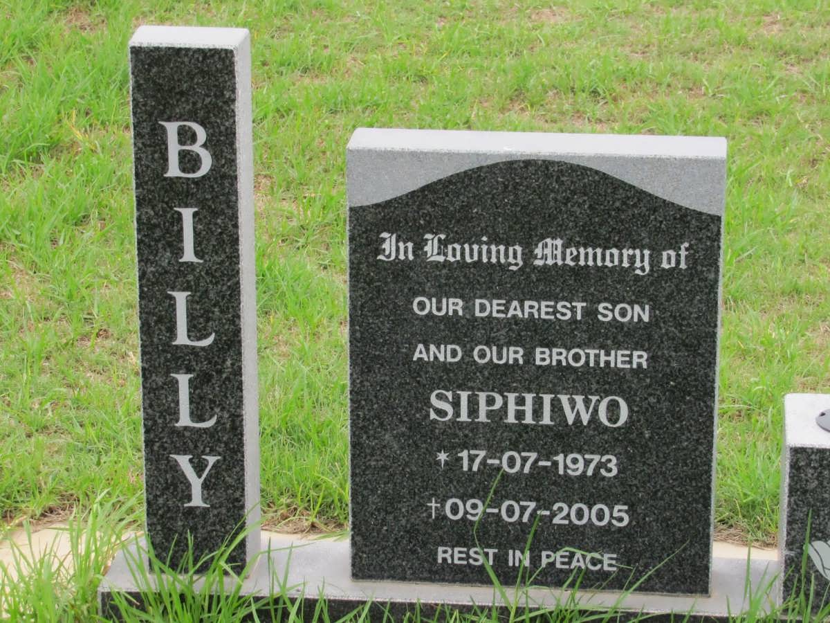 BILLY Siphiwo 1973-2005