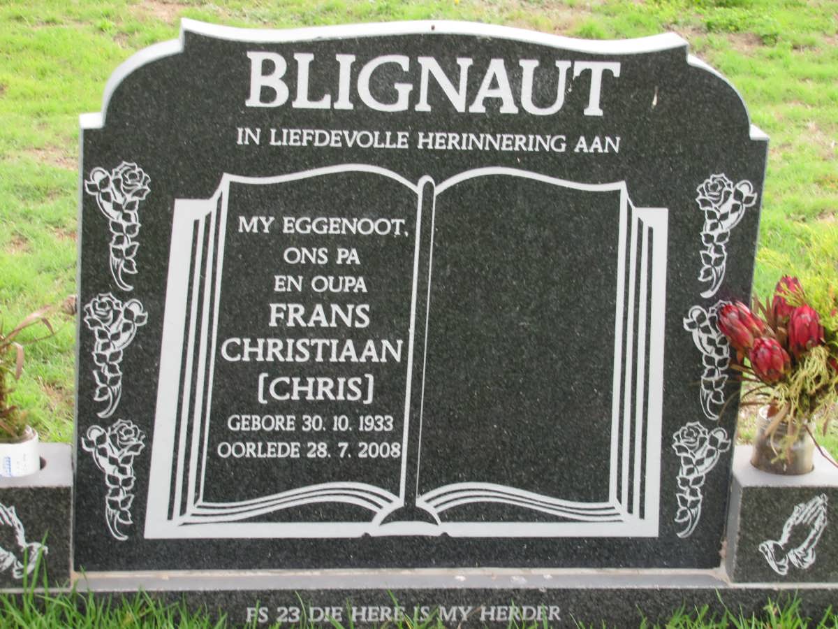 BLIGNAUT Frans Christiaan 1933-2008