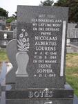 BOTES Nicolaas Albertus Lourens 1946-1988 & Irene Sophia 1948-