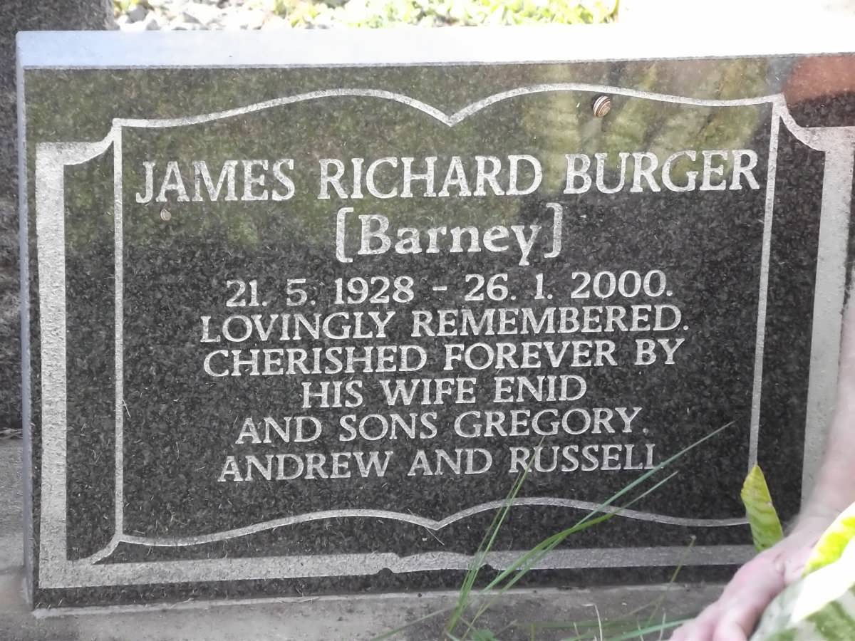 BURGER James Richard 1928-2000