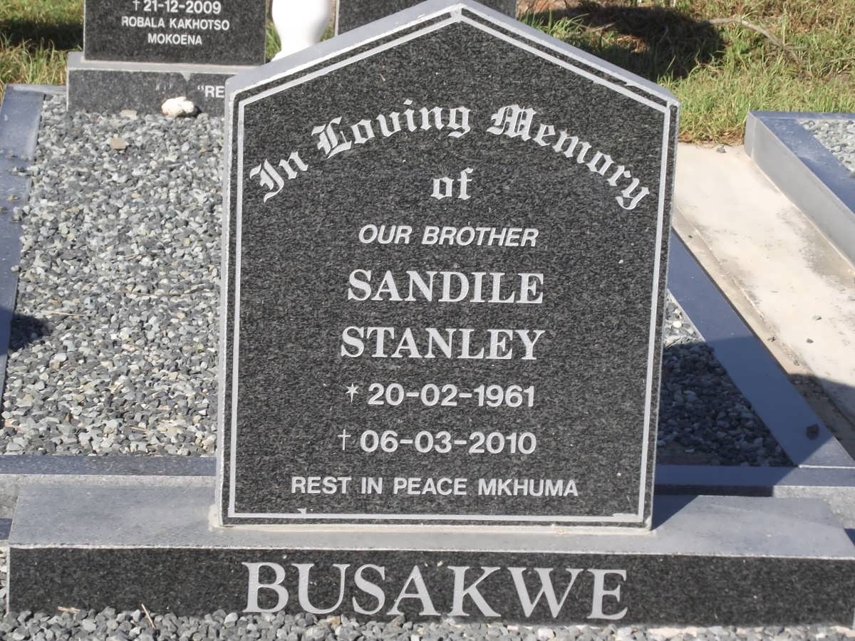 BUSAKWE Sandile Stanley 1961-2010