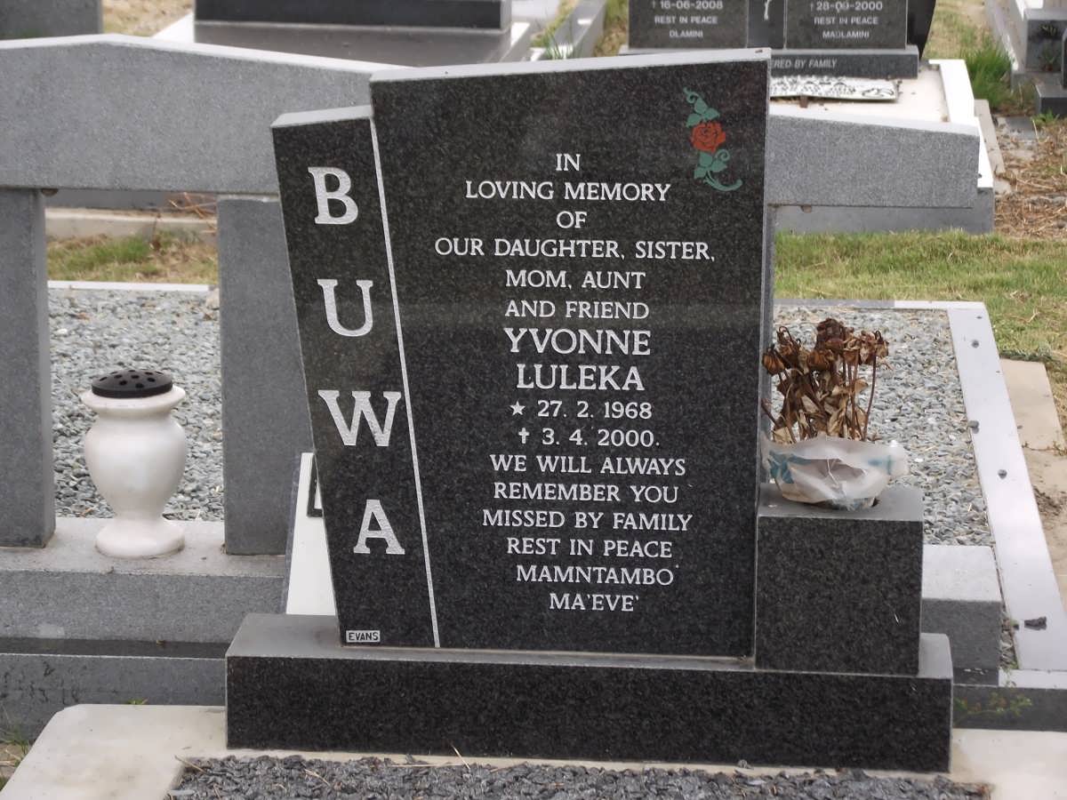 BUWA Yvonne Luleka 1968-2000