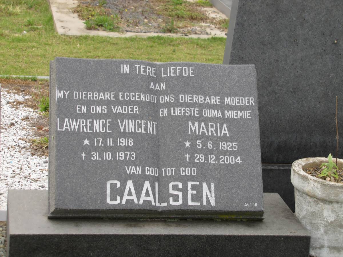 CAALSEN Lawrence Vincent 1918-1973 & Maria 1925-2004