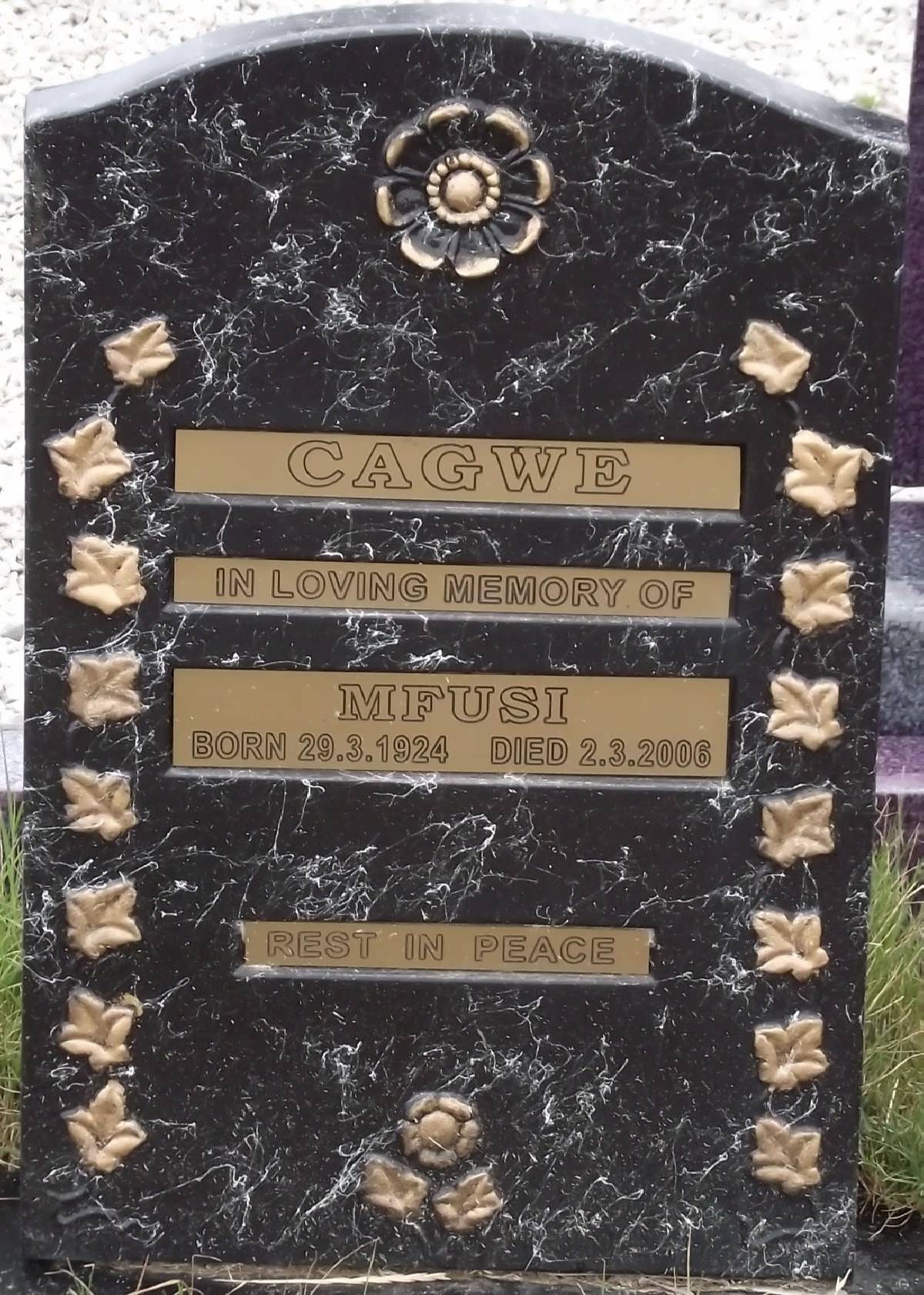 CAGWE Mfusi 1924-2006
